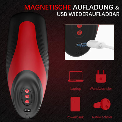 Elektrischer Penis Trainer Vibrator Stroker mit Heizungfunktion & 6 Saugmodi & 9 Vibrationsmodi