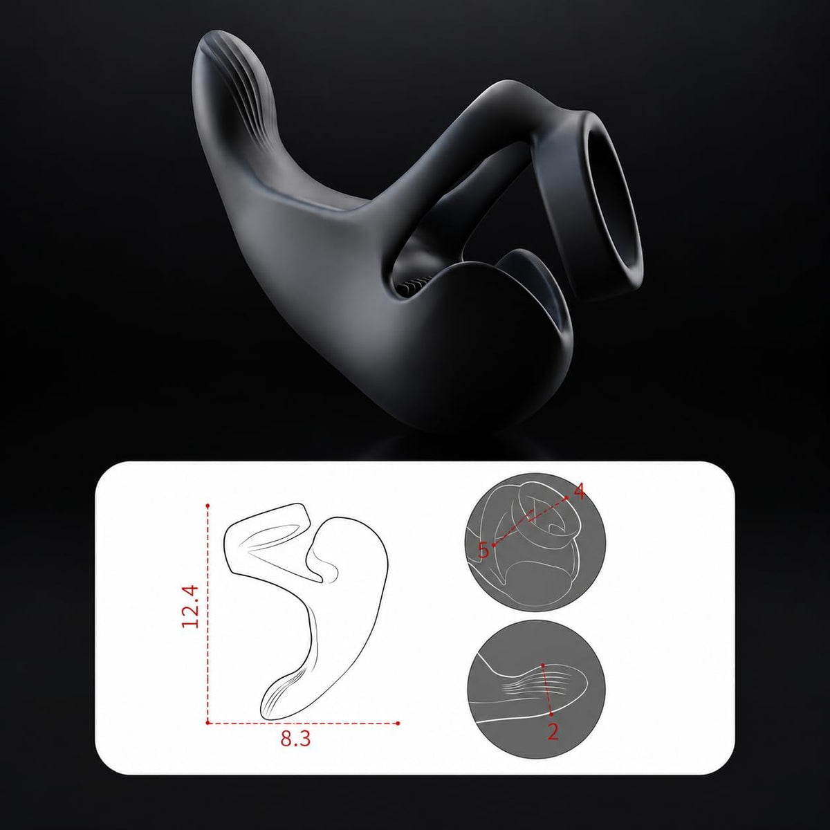 Vibrierender Penistrainer Cockring Prostatastimulator mit 10 Vibrationsmodi