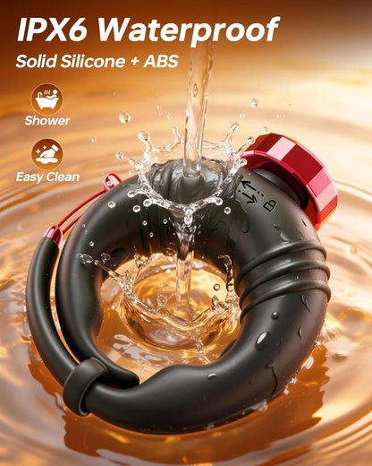 Anpassbarer Offener Penis Trainer Vibrator Cock Ring mit 10 Vibrationsmodi