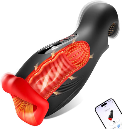 Dual-End Beads Stimulation Penistrainer Vibrator Masturbator mit 9 Vibrationen & 4 Wellenaugen
