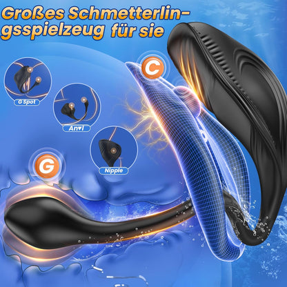 Prostata Massagegerät Analplug Penistrainer Stimulator mit 9+9 Vibrationsmodi