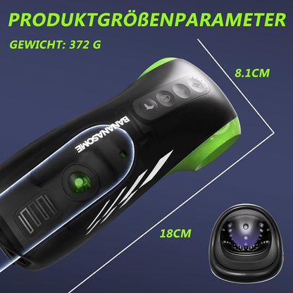 E-stim Penis Trainer Masturbator mit Vibration & Elektroschock & Heizung-Funktion