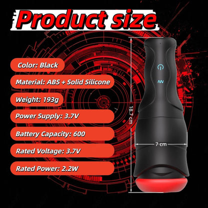 Automatischer Penistrainer Stroker Masturbator mit 5 Saug und 10 Vibrationsmodi