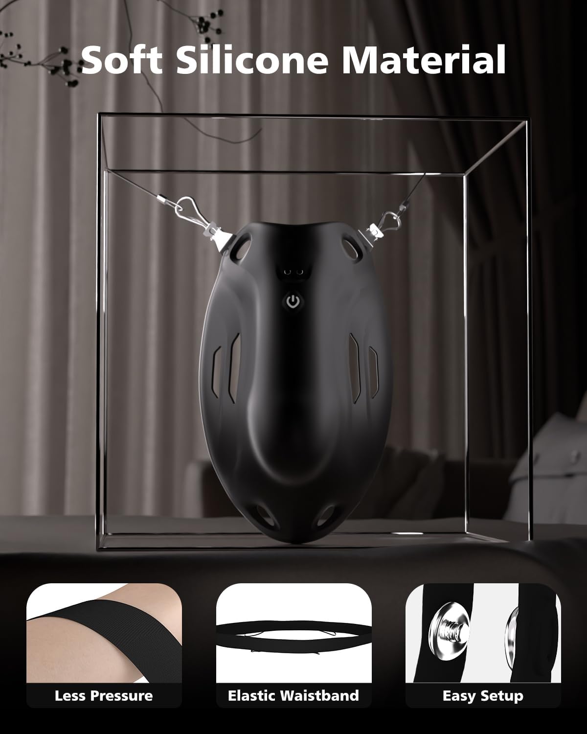 Elektrische Penis Trainer Vibratorensets Keuschheitskäfig Eichel Stimulator mit 9 Vibrations