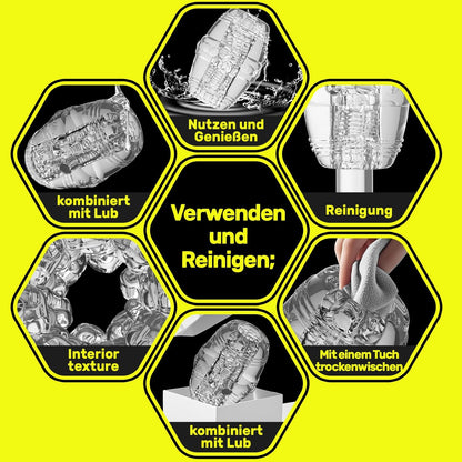 5D Taschenmuschi Masturbatoren Eichel Stimulator Pocket Pussy Blowjob