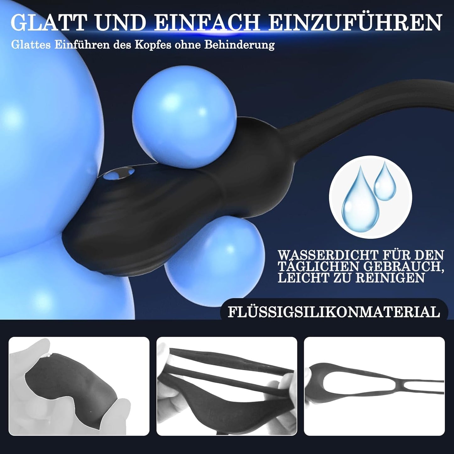 3 IN 1 Elektroshock Analvibrator Prostata Stimulation mit 10 Vibrations & 3 Elektroschockmodi