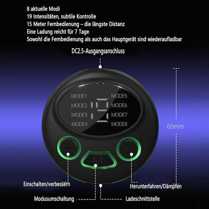 Elektro Shock Eichel Penistrainer Stimulator mit 8 Frequenzströme und 19 Intensitätsstufen