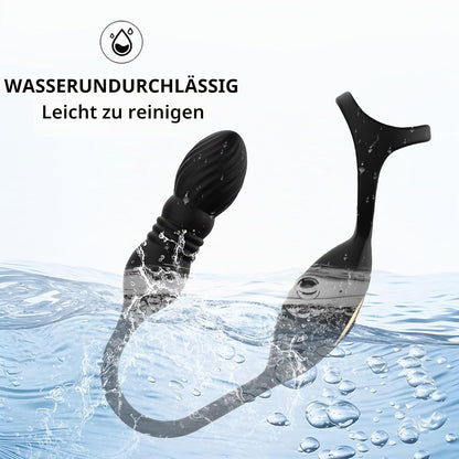 4 IN 1 Analvibrator Dildo Penisring Prostata Stimulator mit 9 Vibrationsmodi