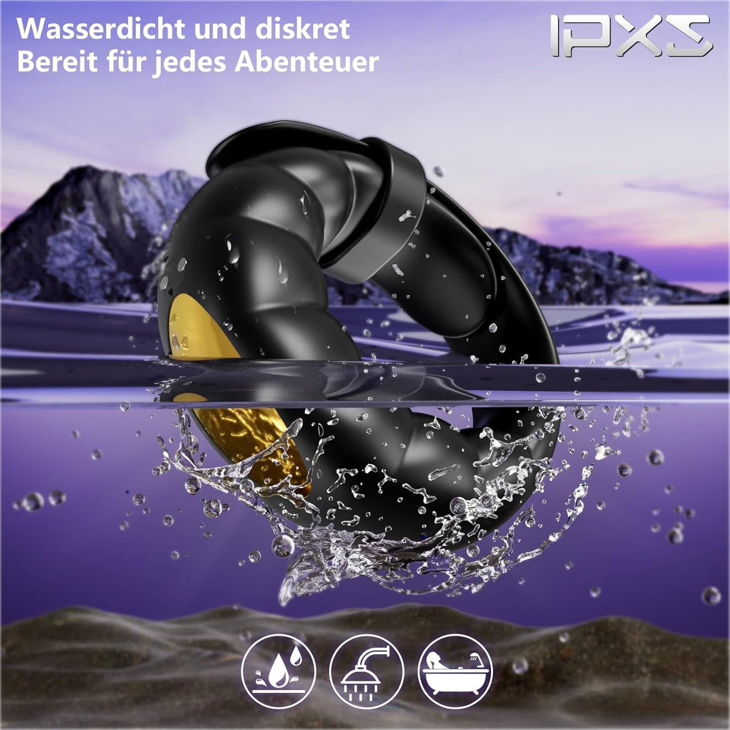 Doppelmotor Verstellbarem Penisring Vibrator mit 10 Vibrationsmodi