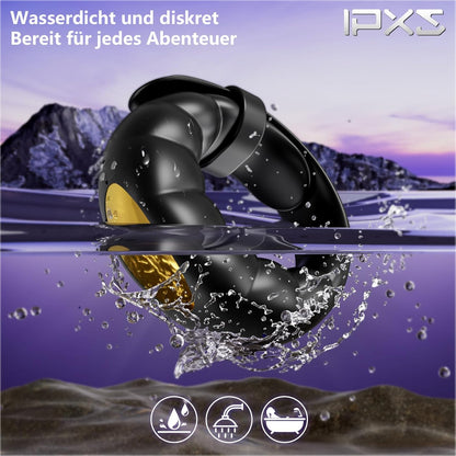 Doppelmotor Verstellbarem Penisring Vibrator mit 10 Vibrationsmodi