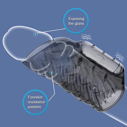 Penistrainer Cockring Verzögerungs Ejakulator mit Listungsstarken Vibrationsmodi