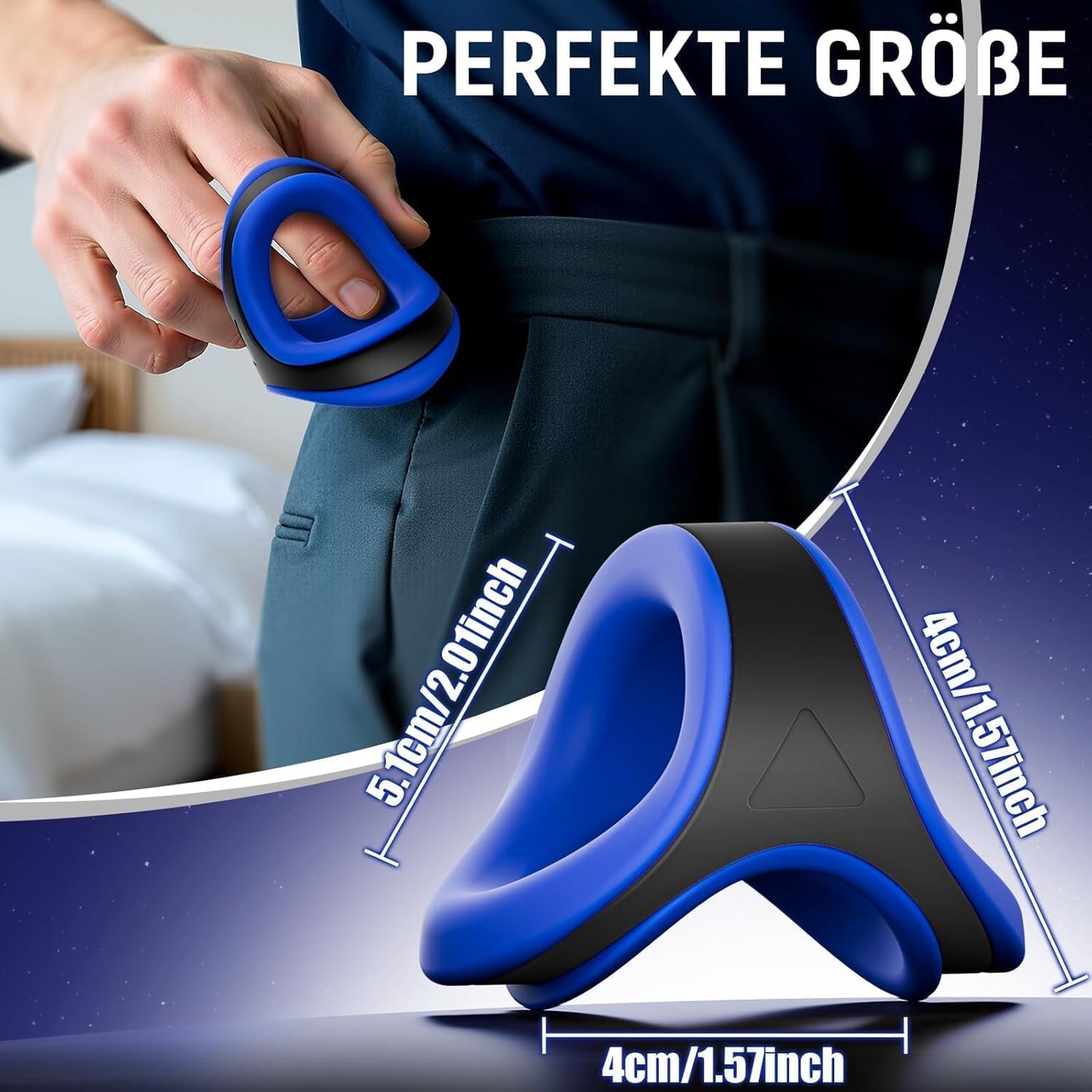 2 Stück Entfernbar Penisringe Verstärkte Unterstützung & Verzögerung Sex Toyset
