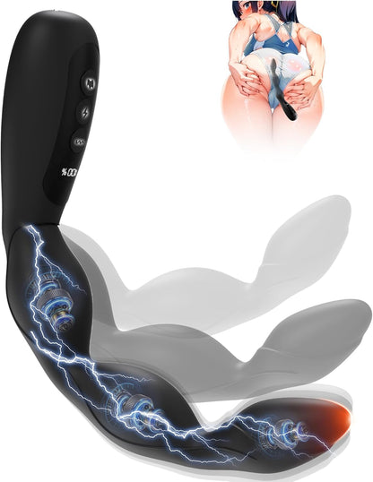Elektroshock Prostata Stimulator Analplug mit 10 Vibrationsmodi & 3 Heizmodi