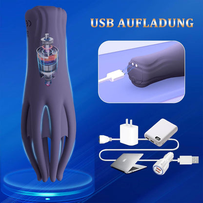 Elektrische masturbator eikelvibrator met 10 vibratiestanden penistrainer-stimulator 