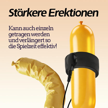 Elektroschock Hodenbrecher Penistrainer Penisring mit Mehreren Vibrationsmodi