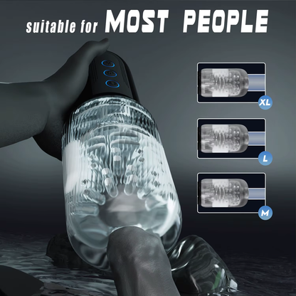 Automatische Penistrainer Mastubator Stroker Blowjob mit 10 Vibrationsmodi & 5 Saugen