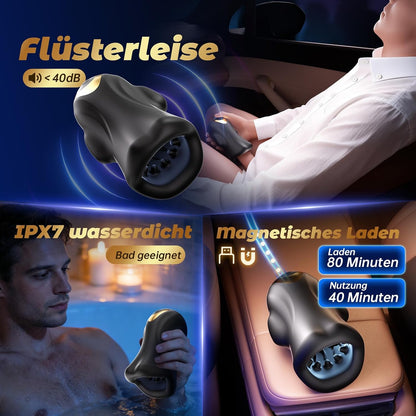 360° Umhüllt Penis Trainer Vibratorensets Masturbator Taschenmuschi mit 9 Modi
