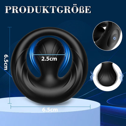 360° Verstellbarer Penisring Vibrator Stimulator Masturbator mit 10 Vibrations