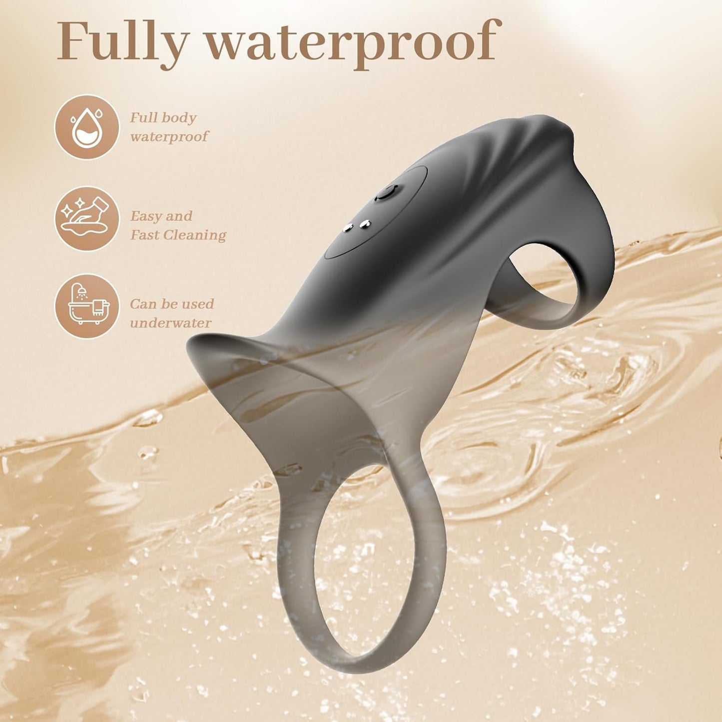 Elektrischer Cockring Penistrainer Masturbatoren mit 9 Vibrationsmodi