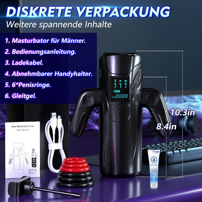 Realistischer Masturbator Stroker Blowjob mit 7 Saugmodi & Stoßmodi & Vibrations
