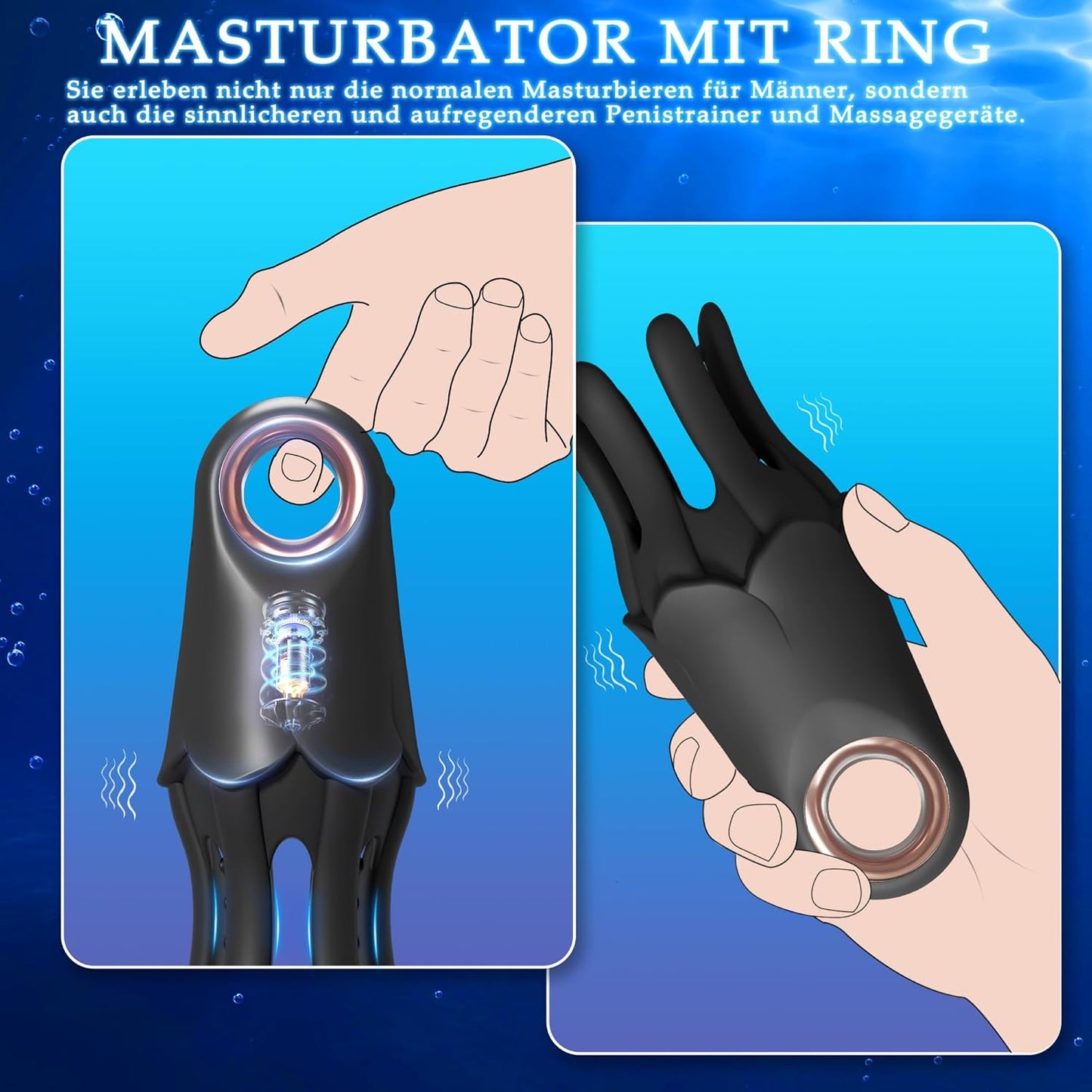Elektrischer Penistrainer Vibrator Massage Masturbator mit 7 Vibrationsmodi