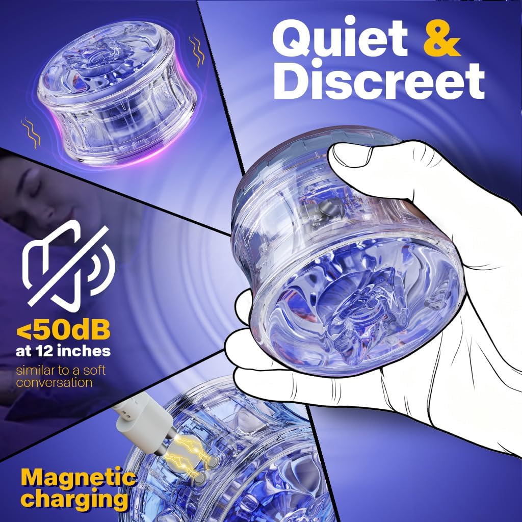 Tragbarer Pulse Penistrainer Vibrator Stroker Blowjob Masturbator mit 5 Vibrationsmodi