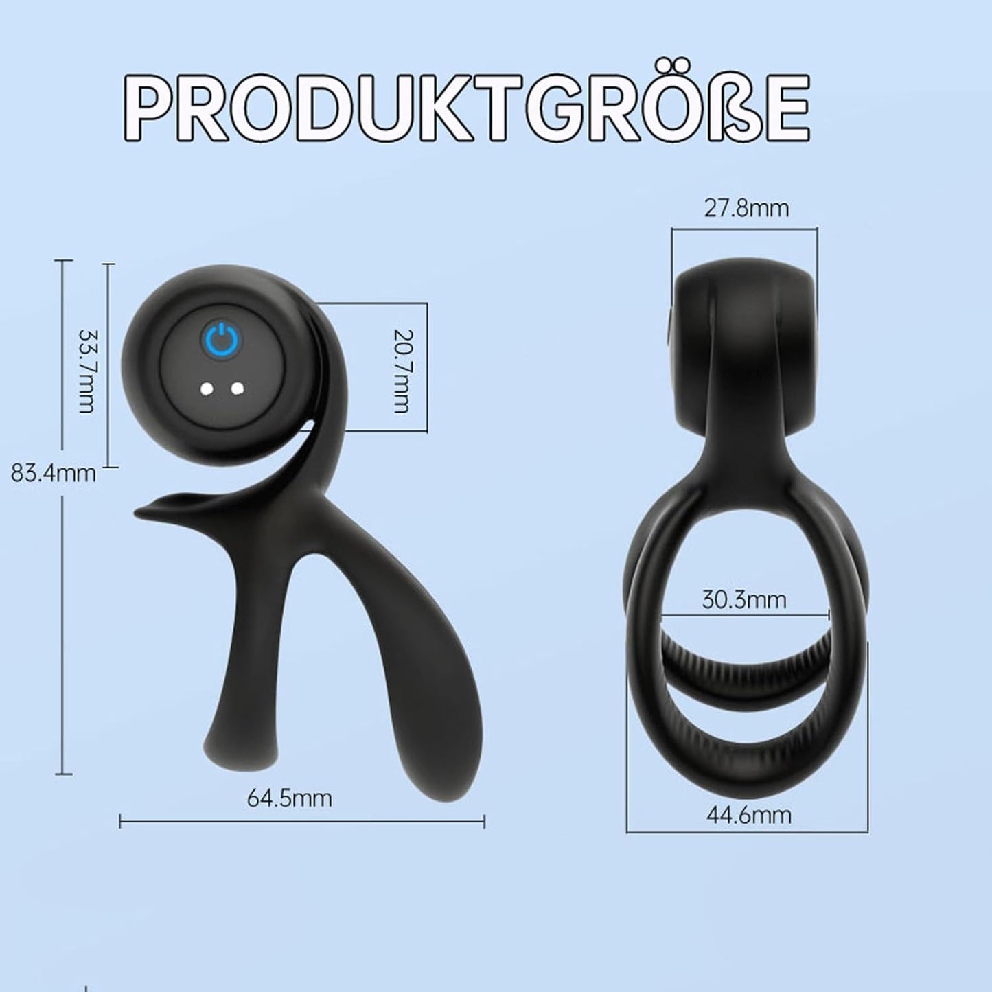 3 IN 1 Elektrischer Penisring Penistrainer Masturbator mit 10 Starken Vibrationen