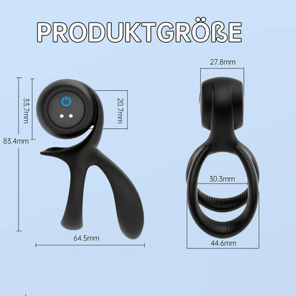 3 IN 1 Elektrischer Penisring Penistrainer Masturbator mit 10 Starken Vibrationen