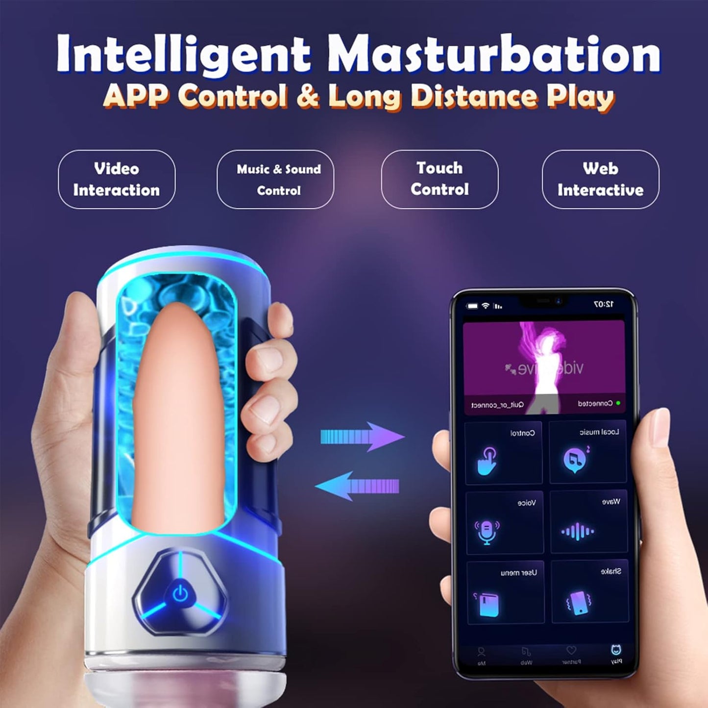 Elektrischer Masturbator Penistrainer Vibrator Stroker mit 10 Vibrationsmodi