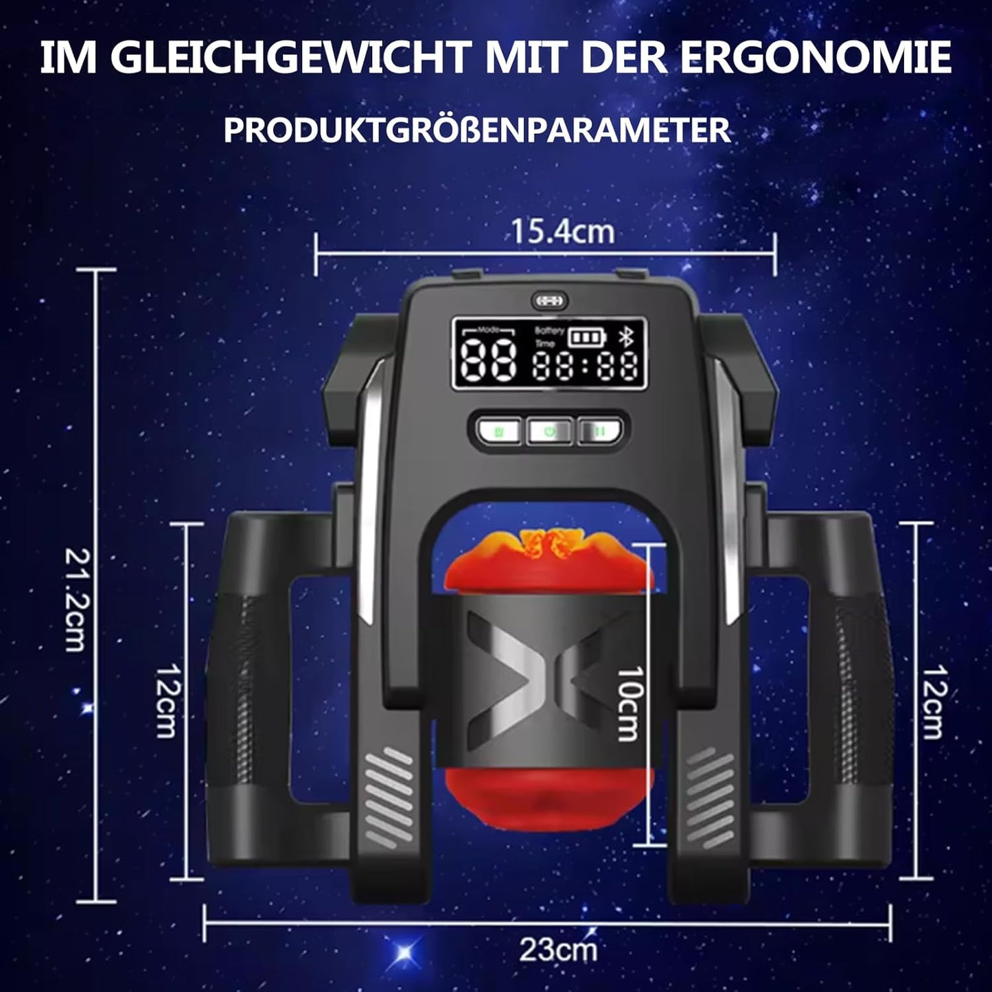 LCD-Display Automatischer Masturbator Sex Mahcine mit 9 Schub & Vibrationsmodi