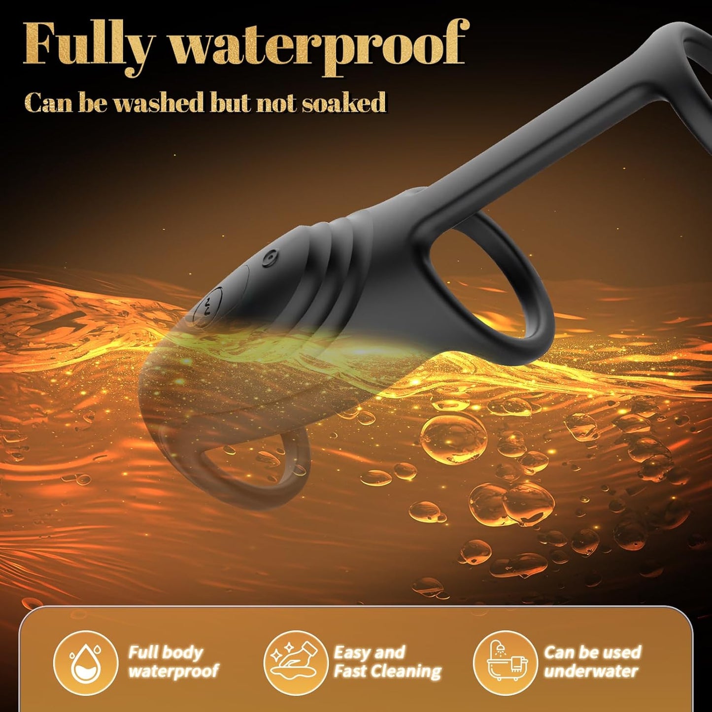 Elektrische Penisringe Masturbieren Massagegerät Penishülle mit 10 Vibrationsmodi