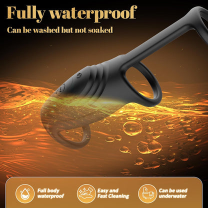 Elektrische Penisringe Masturbieren Massagegerät Penishülle mit 10 Vibrationsmodi