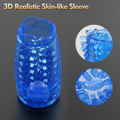 Automatische Penistrainer Stroker Masturbation mit  10 Vibration 8 Schub und Drehmodus