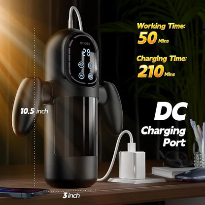 Automatischer Masturbator Blowjob Sexmaschine mit 4 Saug & 6 Vibrations & 9 Stoßmodi