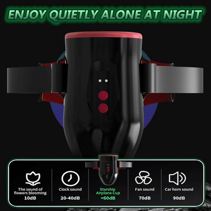 2 IN 1 Automatischer Masturbatoren Penistrainer Blowjob mit 10 Vibrationsmodi & Saugen