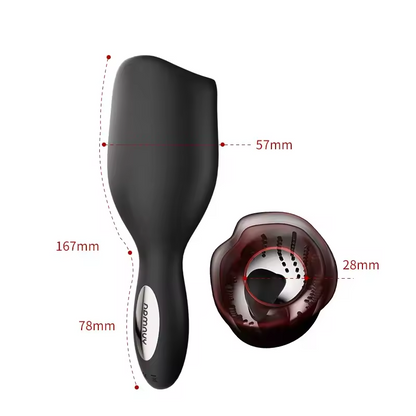 Elektrischer Penistrainer Glans Vibrator Masturbatoren mit 10 Vibrationsmodi & Lecktraining