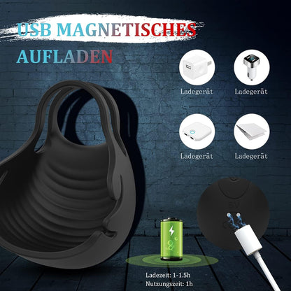 Doppeltem Hoden Vibrator Stimulator Penistrainer mit 9 Vibrationsmodi
