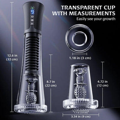 3 in 1 Elektrische Penispumpe Masturbatoren mit 9 Vibrationsintensitäten