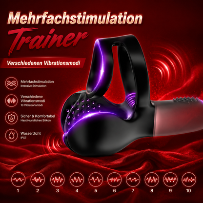 Mehrfachstimulation Penistrainer Cock Ring mit Verschiedenen Vibrationsmodi