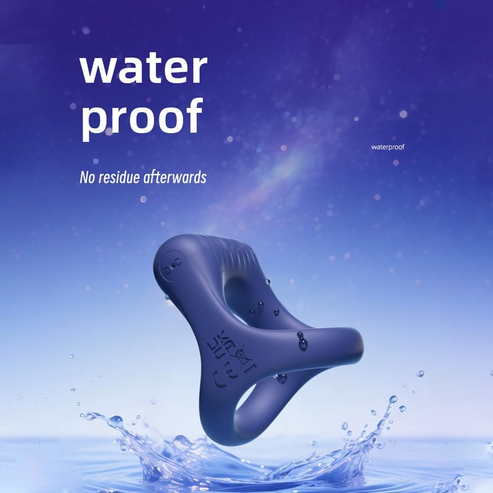 Y-förmiges Doppelring Penisringe Vibrator Trainer mit 10 Vibrationsmodi