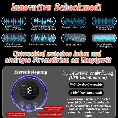 Elektro Shock Prostata Stimulation Analplug mit 8 Elektromodi & 19 Intensitätsstufen