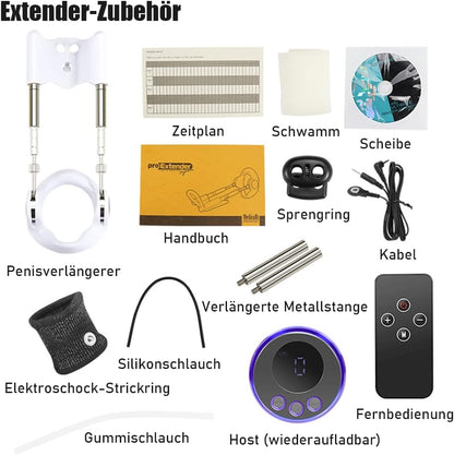 2 in 1 Penistraining Elektroschock Penis Extender Penisringe Set Penis Trainer Stimulator