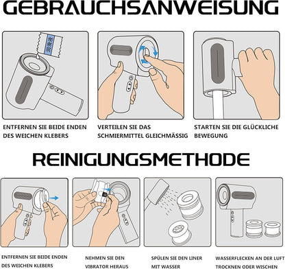 Automatische Masturbator Penistrainer Stroker mit 5 Stoß 5 Rotations und 7 Vibrationsmodi