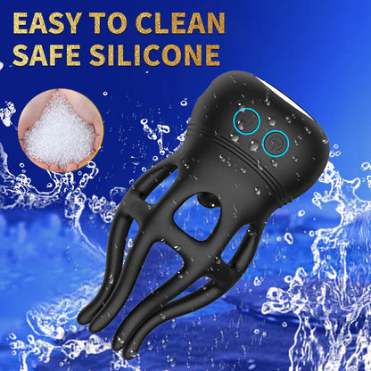 Eicheltrainer Penistrainer Vibrator Massage mit 10 Vibrations & Rotationsmodi