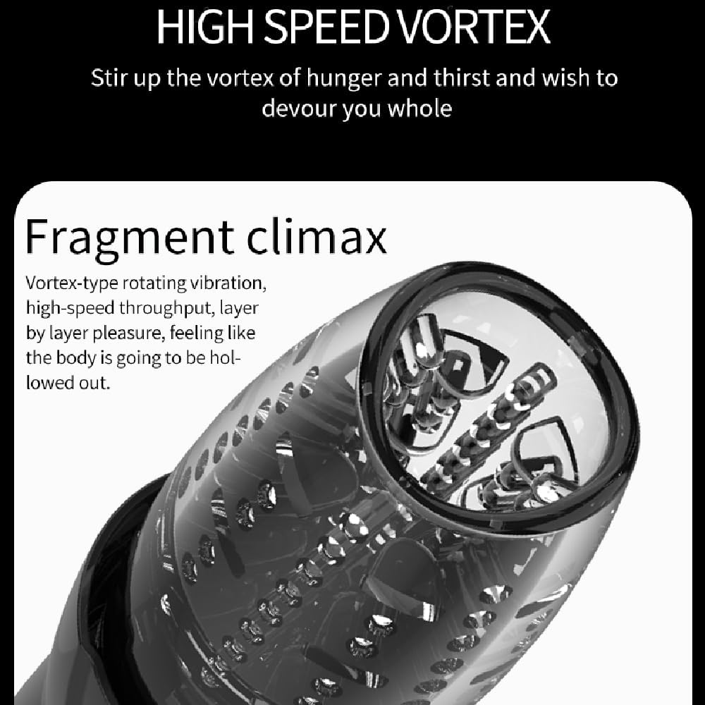 Elektrischer Penistrainer Masturbator mit 10 Vibrationsmodi und 8 Rotationsmodi