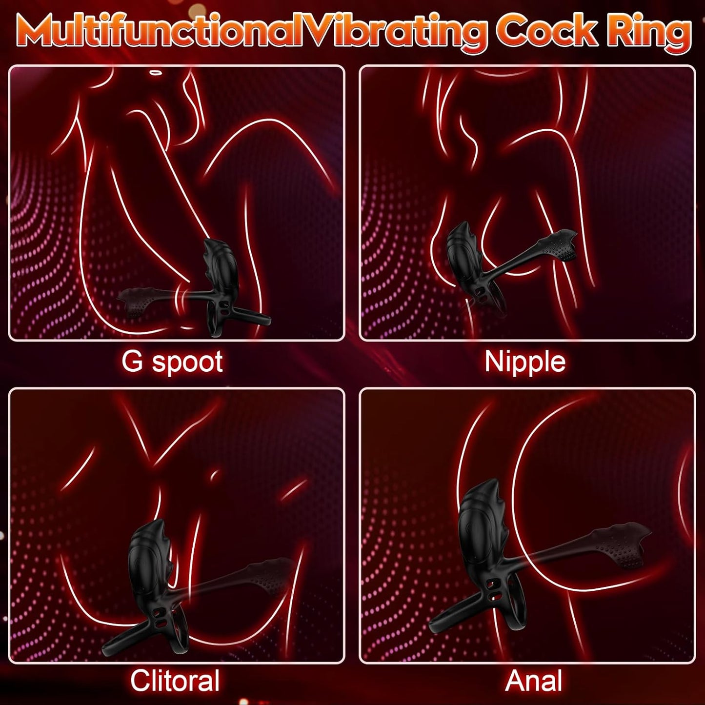 App-Steuerung Penistrainer Vibrator Cockring Stimulator mit 10 Vibrationsmodi