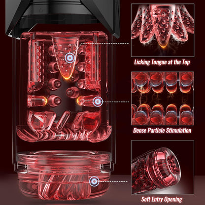 KI-Synchronisierung Automatischer Masturbator Blowjob mit 7 Saug & Stoß & Rotations & Leckmodi