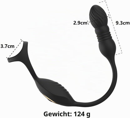 4 IN 1 Analvibrator Dildo Penisring Prostata Stimulator mit 9 Vibrationsmodi