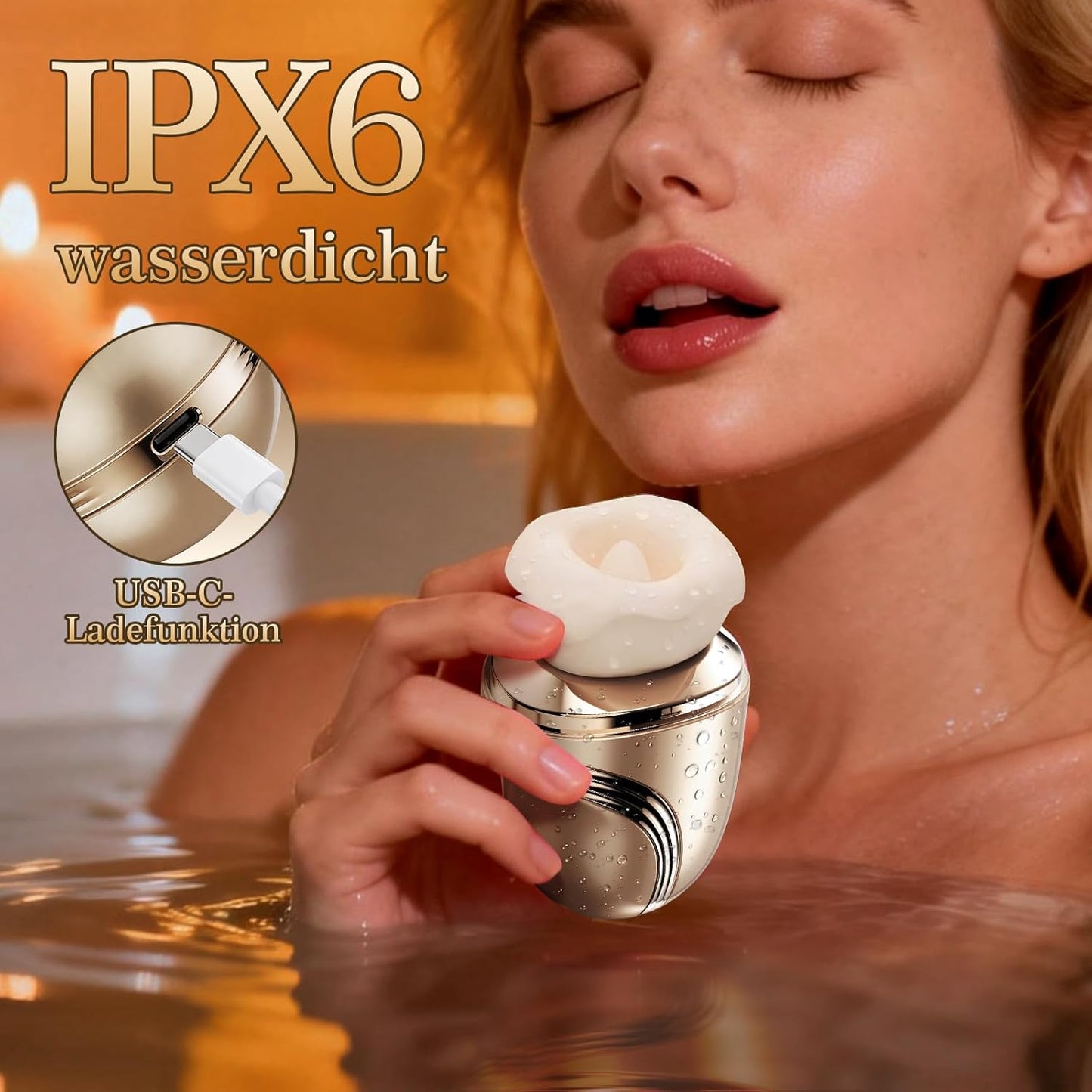 42°C Heizfunktion Klitoris Vibrator mit 10 Zungenlecken 10 Vibrationsmodi 3 Saugmodi