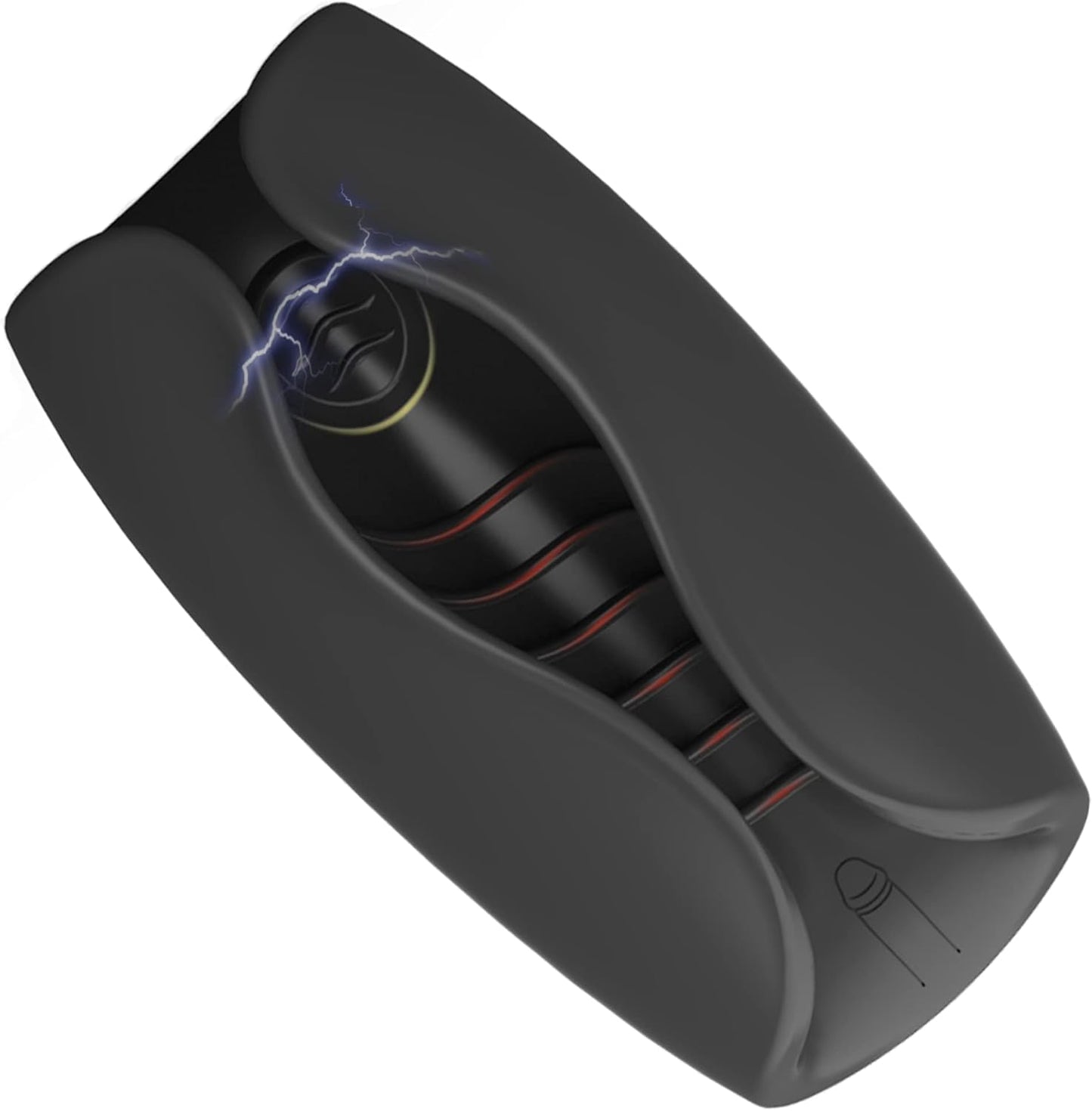 Elektrische Penis Trainer Vibratoren mit Pulsierendevibration & Elektrostimulation & Heizfunktion zum